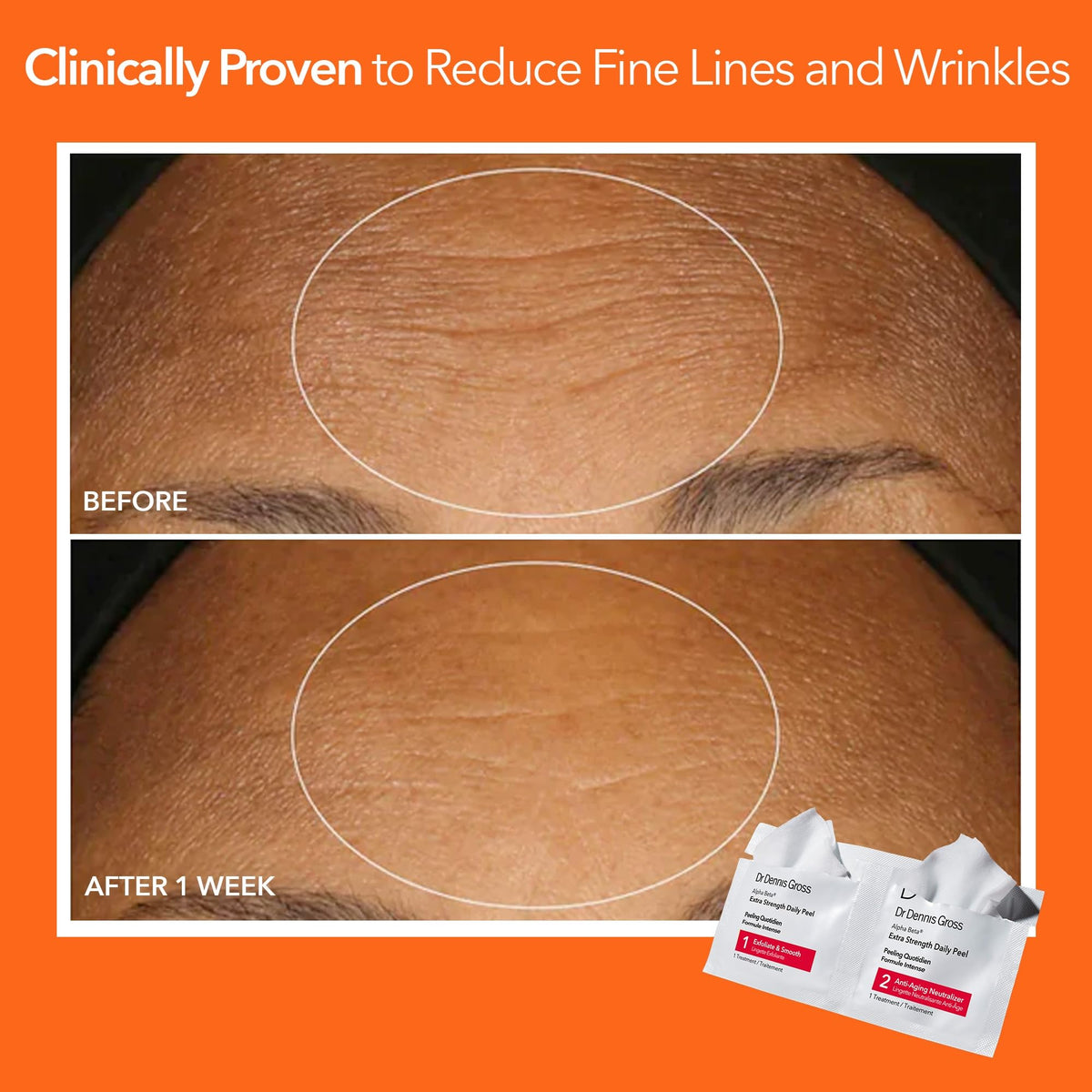 Dr. Dennis Gross step two soothing pad detail to calm and balance skin