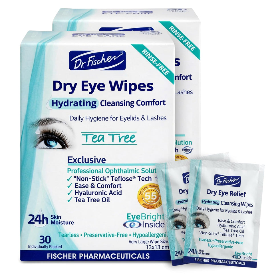 Dr. Fischer front packaging showing 60 wipes and product benefits