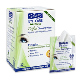 Dr. Fischer front packaging showing 30-count wipes and convenience