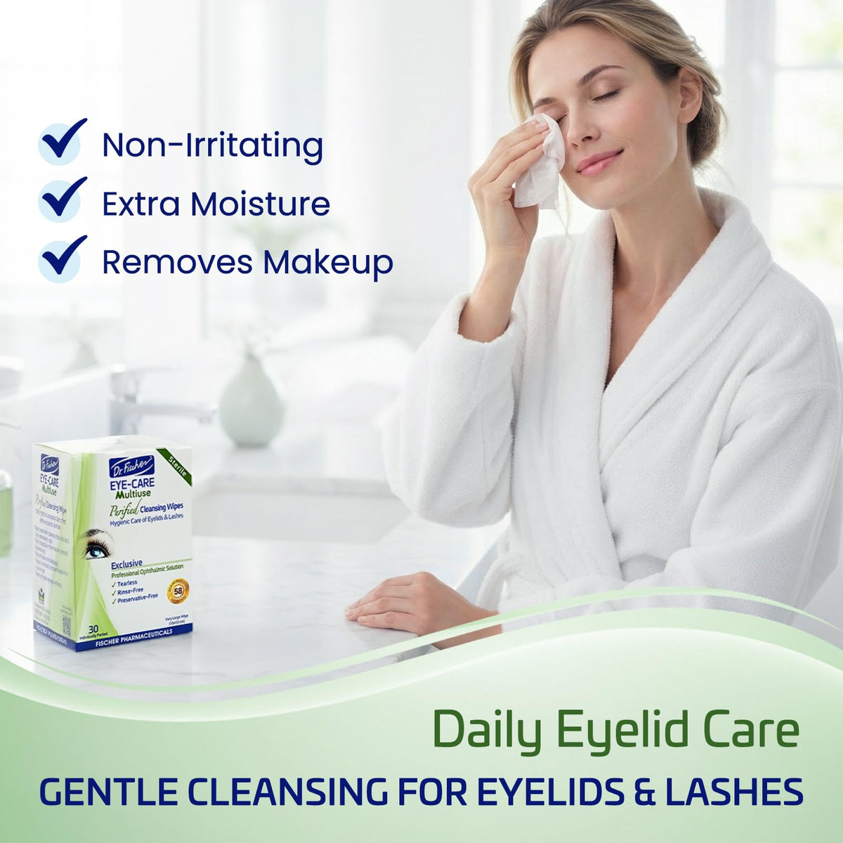 Dr. Fischer wipe close-up texture soft fabric gentle on skin