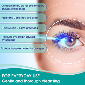 Pack of Dr. Fischer wipes on bathroom sink for daily routine