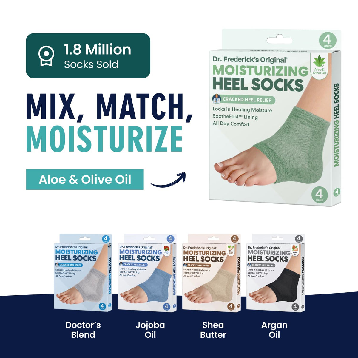 Dr. Frederick's fabric texture stretched, shows soft breathable cotton blend comfort