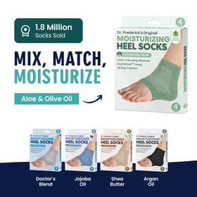 Dr. Frederick's fabric texture stretched, shows soft breathable cotton blend comfort