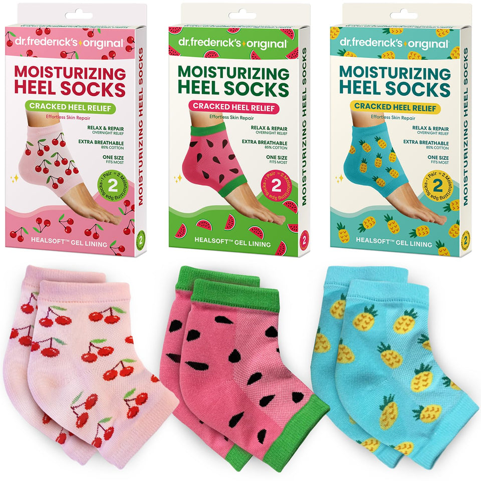 Dr. Frederick's front packaging showing three-pair set and benefits