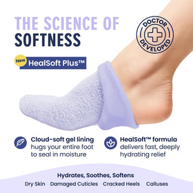 Dr. Frederick's close-up of HealSoft Plus gel lining texture for deep hydration