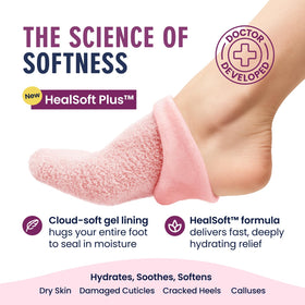 Dr. Frederick's gel lining close-up showing HealSoft Plus gel and moisturizing cushion