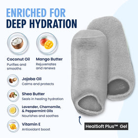 Dr. Frederick's socks worn on feet relaxing, promoting at-home foot care