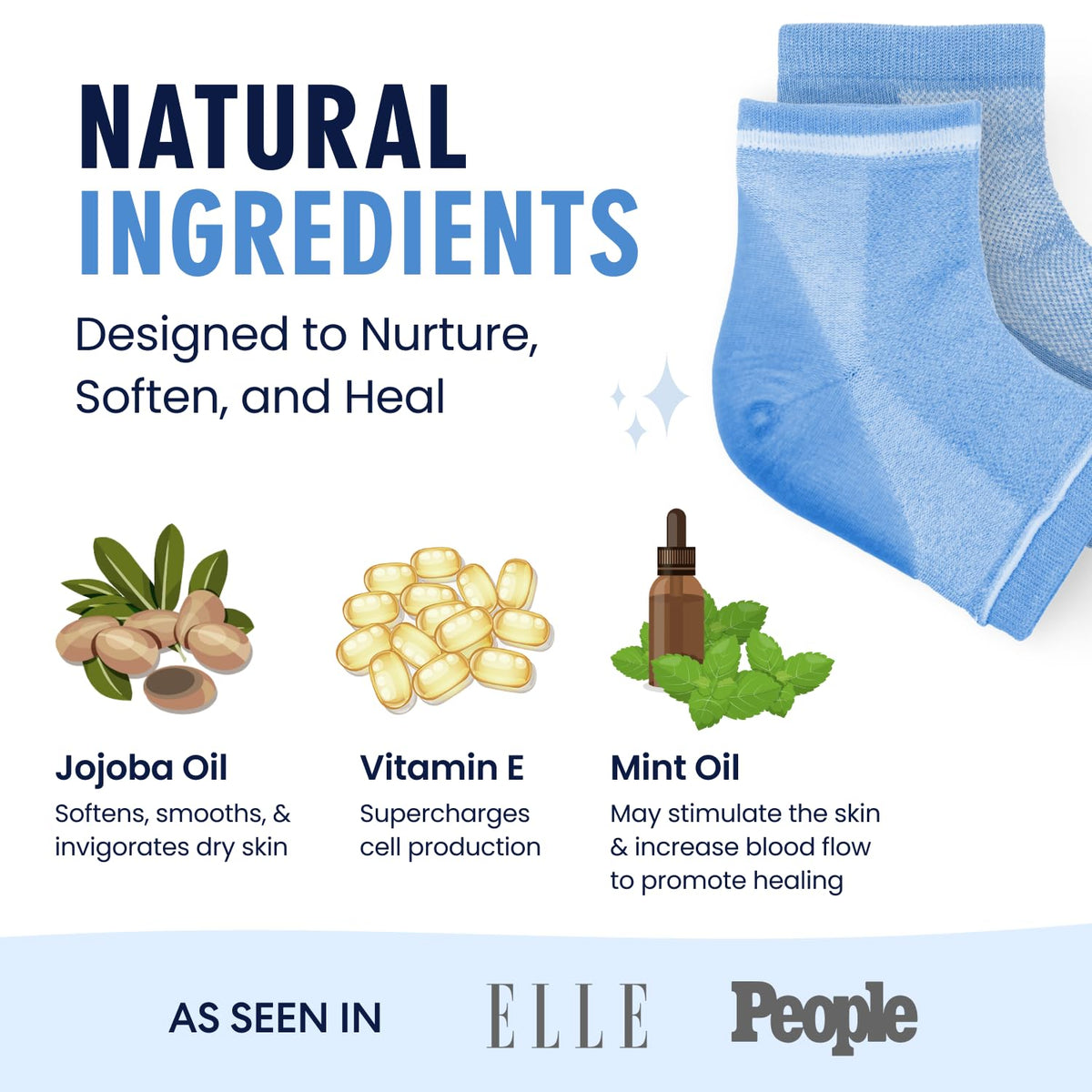 Dr. Frederick's ingredients label close-up listing jojoba, olive oil, vitamin E