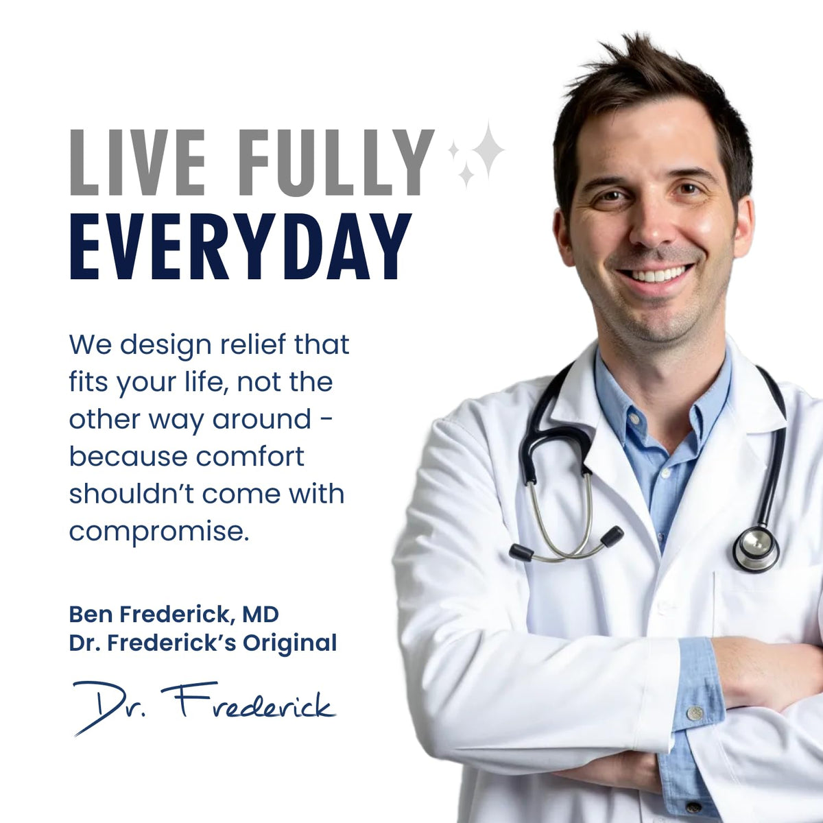 Dr. Frederick's lifestyle setting in bathroom spa conveys relaxing foot treatment