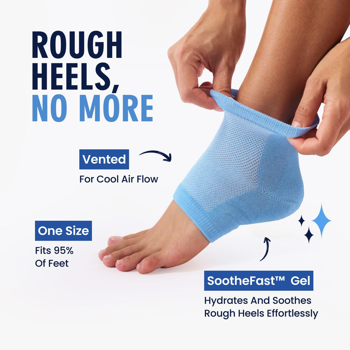Dr. Frederick's open-toe sock design highlighting breathability and comfort