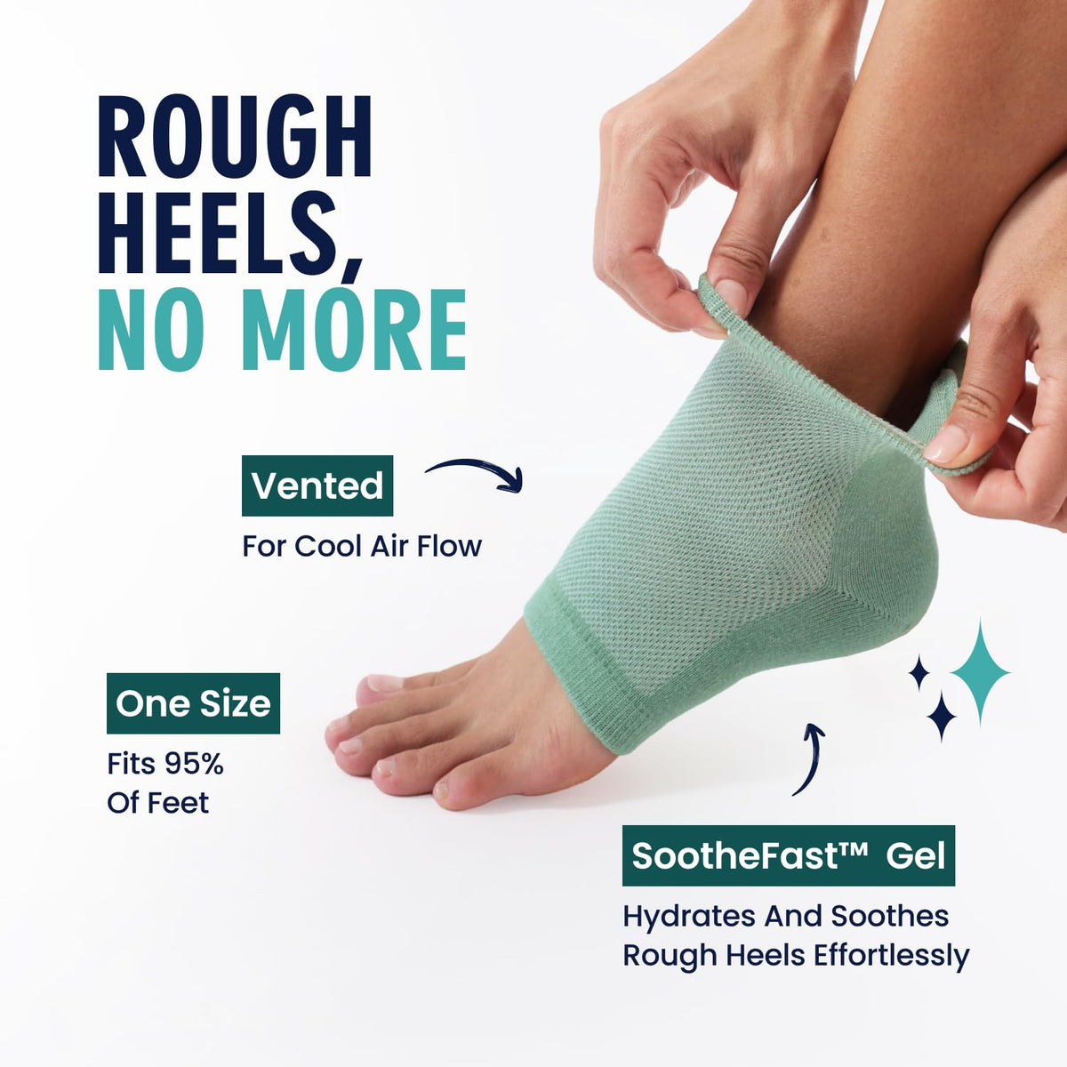 Dr. Frederick's open-toe design detail, provides ventilation and comfortable overnight wear