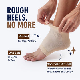 Dr. Frederick's open-toe sock fitted on foot for breathable comfort