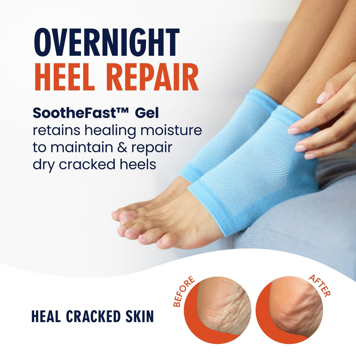 Dr. Frederick's open-toe gel lining close-up highlighting moisture-locking gel