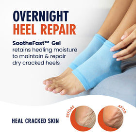 Dr. Frederick's open-toe gel lining close-up highlighting moisture-locking gel