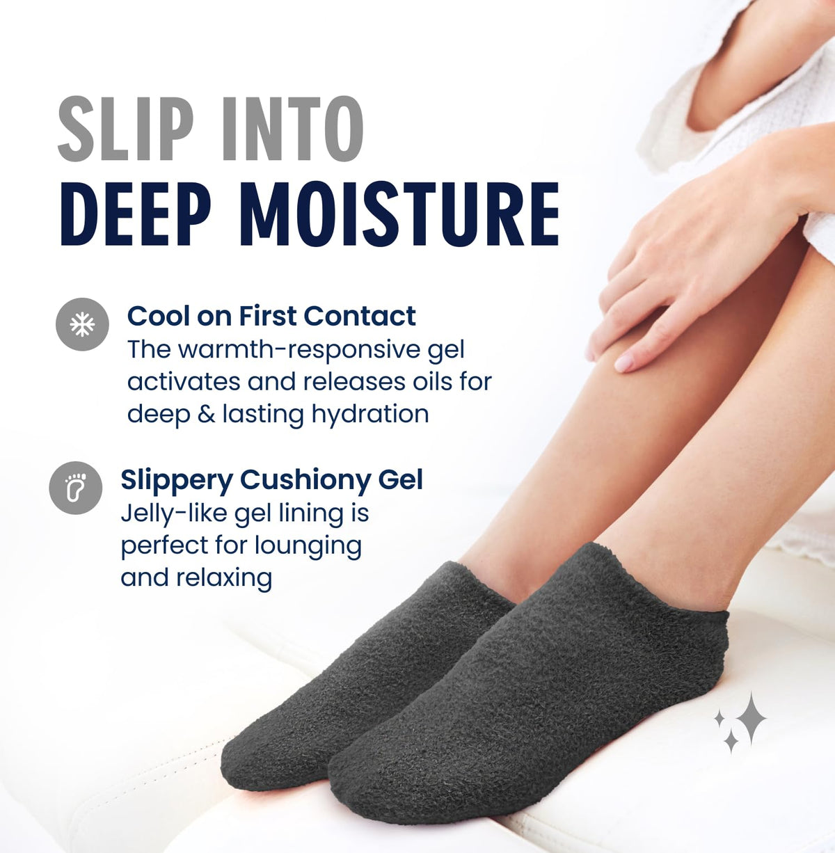 Dr. Frederick’s inside-view reveals gel lining providing long-lasting moisture