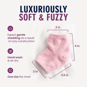dr. frederick's socks paired with moisturizing gel gloves showing combined care benefit