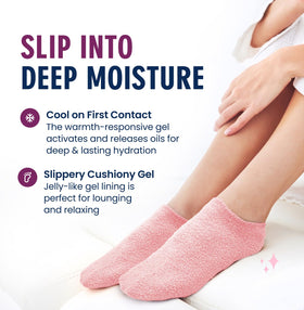 Dr. Frederick's socks worn at home demonstrating hydration and relaxation benefit