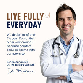 Dr. Frederick's two pairs folded to show reusable, washable convenience