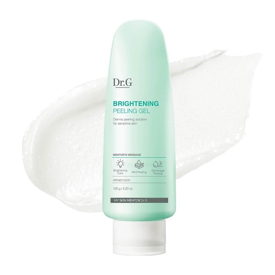 Dr. G front tube view showing clean packaging and brightening benefit