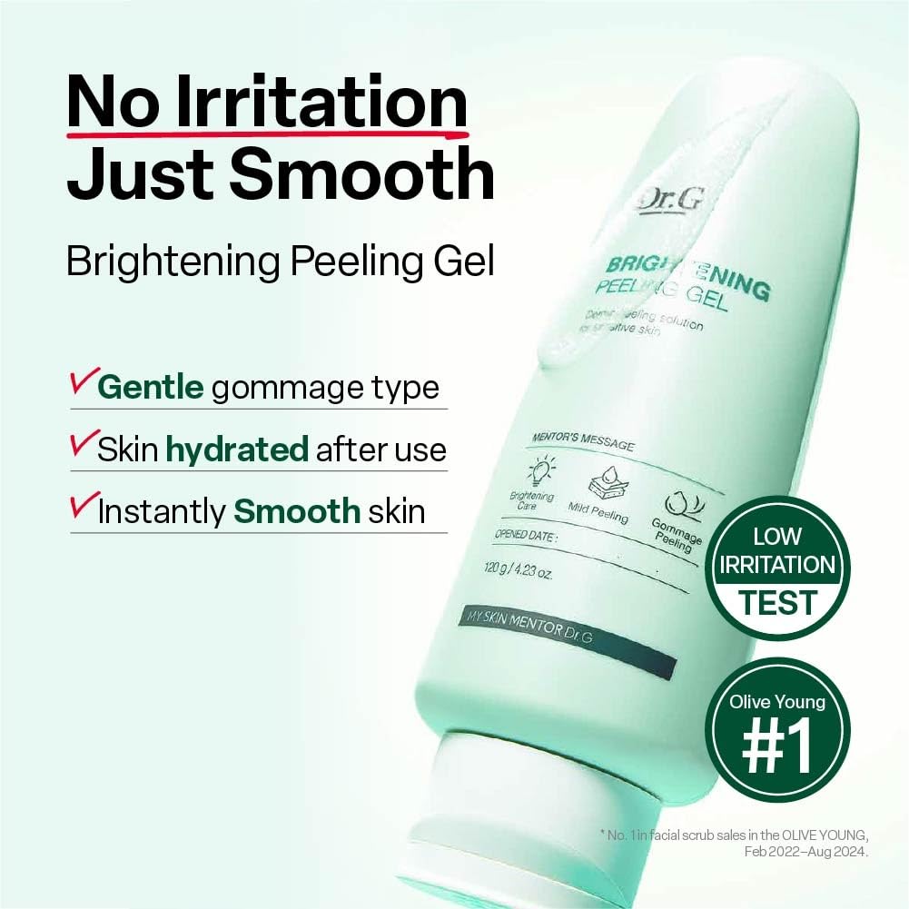 Dr. G gel texture close-up highlighting smooth, non-abrasive formula
