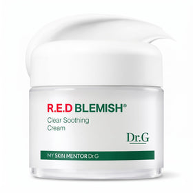 Dr. G jar front packaging showing calming moisturizer and brand