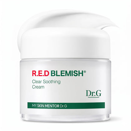 Dr. G jar front packaging showing calming moisturizer and brand
