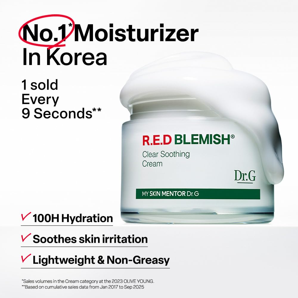 Dr. G open jar revealing smooth gel-cream texture and hydration