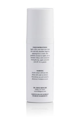 Dr. Grace dropper dispensing retinol serum for precise nightly dosing