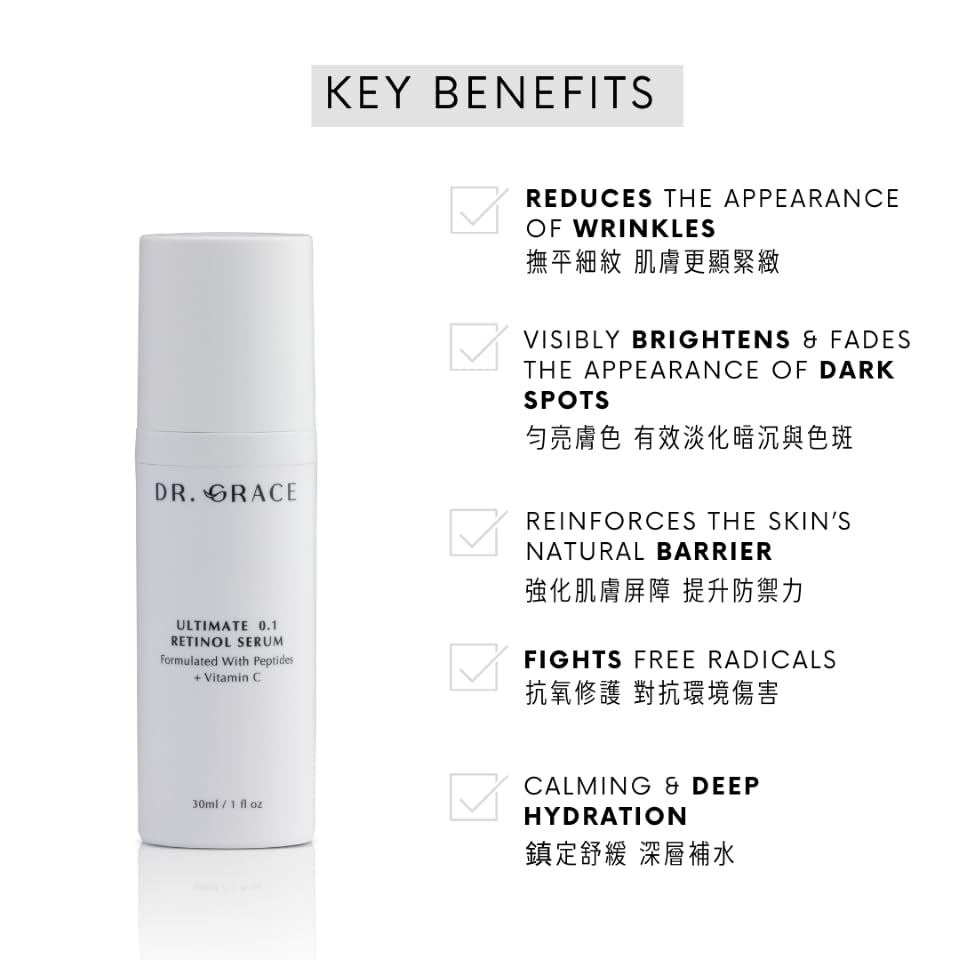 Hand applying Dr. Grace serum to skin demonstrating gentle absorption