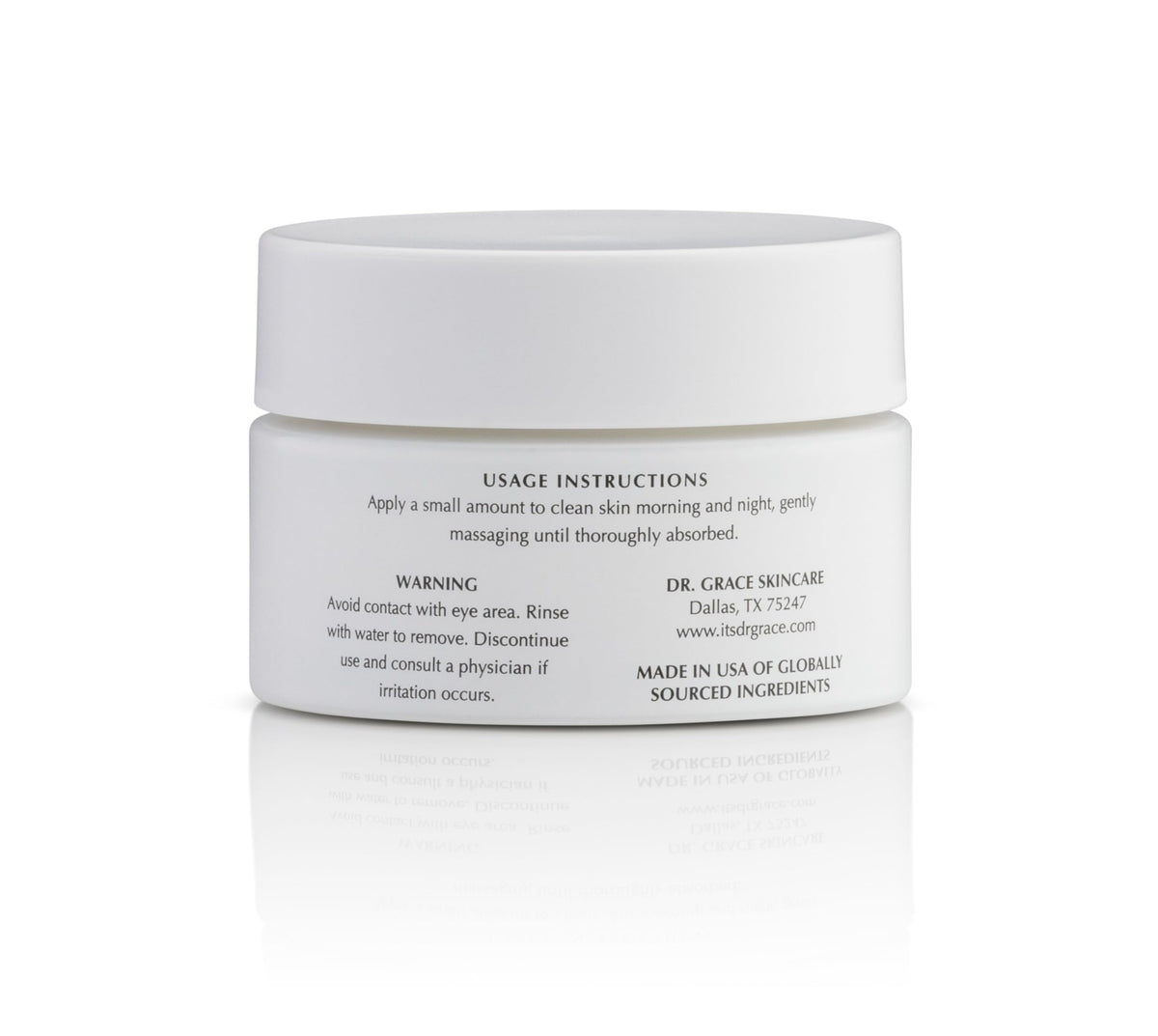 Dr. Grace open jar close-up of silky cream texture for smooth application
