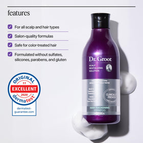 Dr. Groot applied on color-treated hair showing safe use and color protection