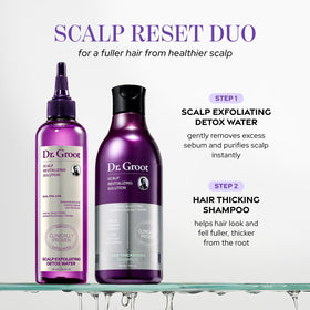 Dr. Groot pouring droplet detail illustrating controlled application and targeted scalp delivery