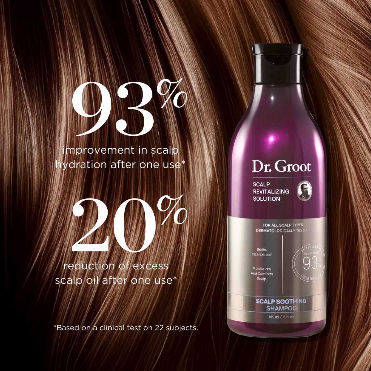 Dr. Groot foamy lather texture demonstrating a light and cleansing foam