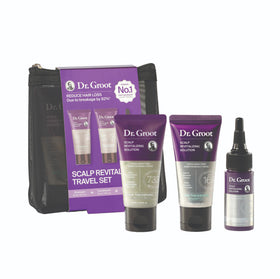 Dr. Groot travel set front packaging showing compact four-piece kit benefits