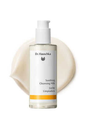 Dr. Hauschka product in use removing make-up for calm skin