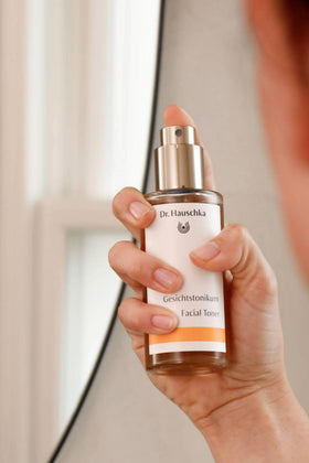Dr. Hauschka facial toner close texture view highlighting lightweight, non-sticky finish