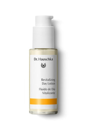 Dr. Hauschka front packaging showing sleek bottle and product identity benefits