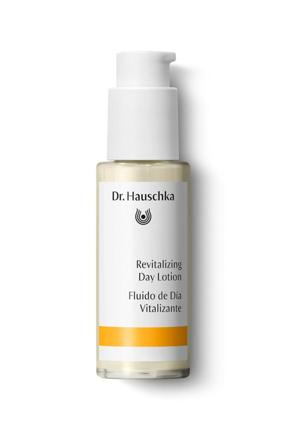 Dr. Hauschka front packaging showing sleek bottle and product identity benefits