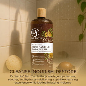 Dr. Jacobs Naturals bottle with eco packaging details emphasizing planet-friendly choice