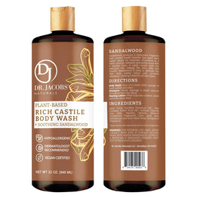 Dr. Jacobs Naturals label close-up highlighting plant-based formulation benefits