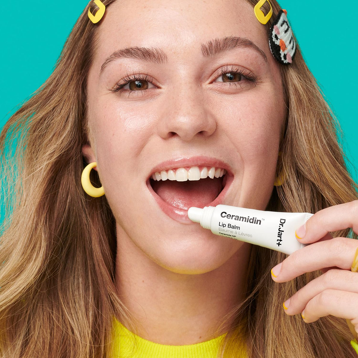 Dr.Jart+ applied on lips in lifestyle shot demonstrating hydration and semi-gloss look