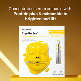 Close-up of Dr.Jart+ ingredient label showing niacinamide and peptide benefits