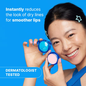 Dr.Jart+ lips before and after using jelly mask showing smoother look