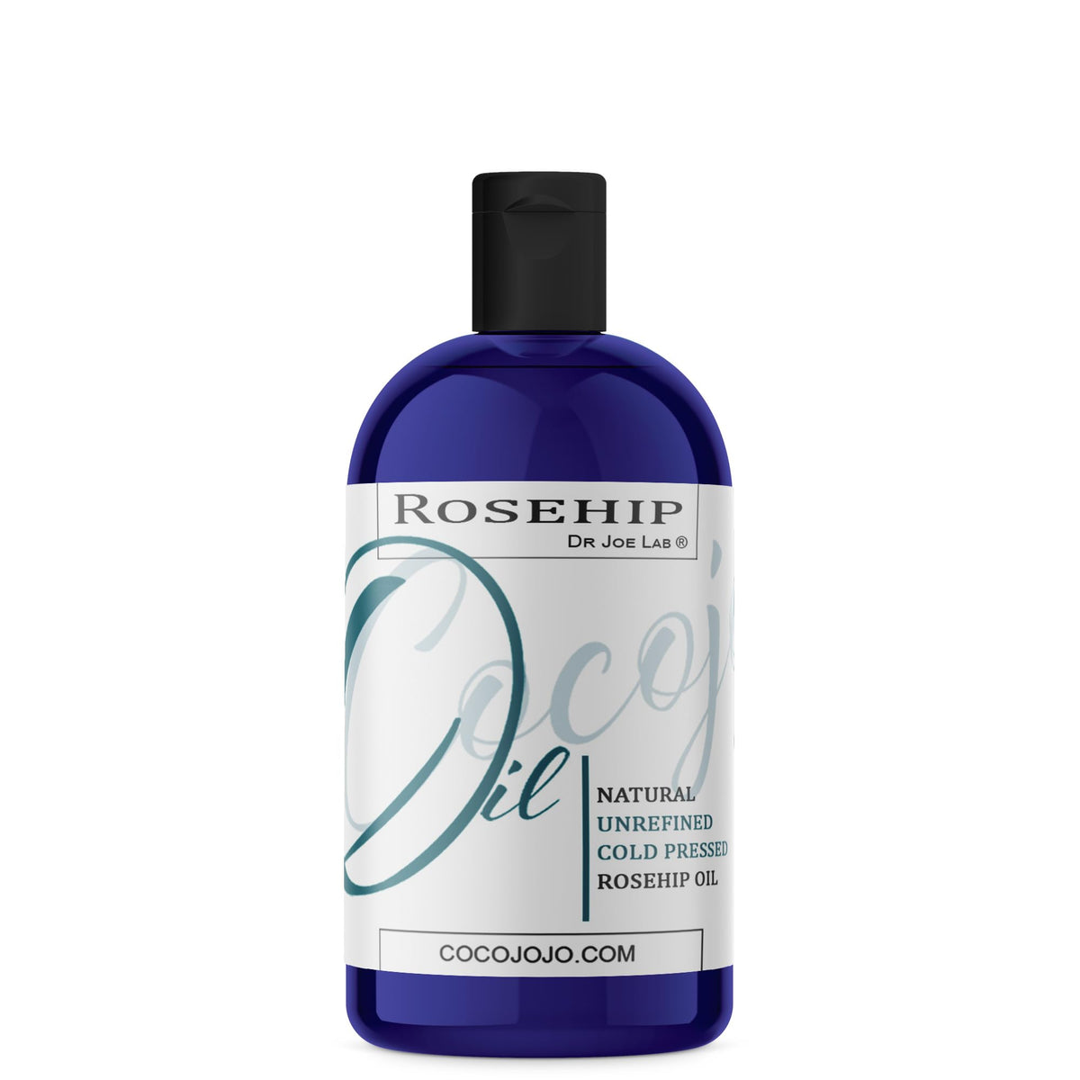 Dr Joe Lab front bottle showing clean packaging and pure oil benefits