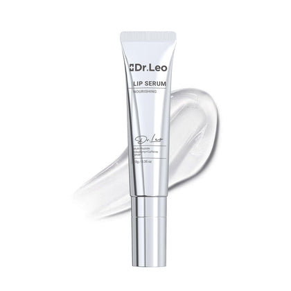 Dr.Leo front packaging showing compact serum tube and glossy finish benefit