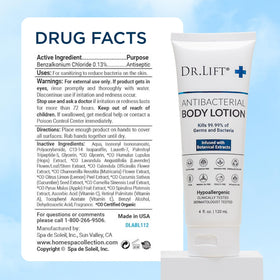 DR. LIFT being applied to hands showing quick hydration and non-greasy finish