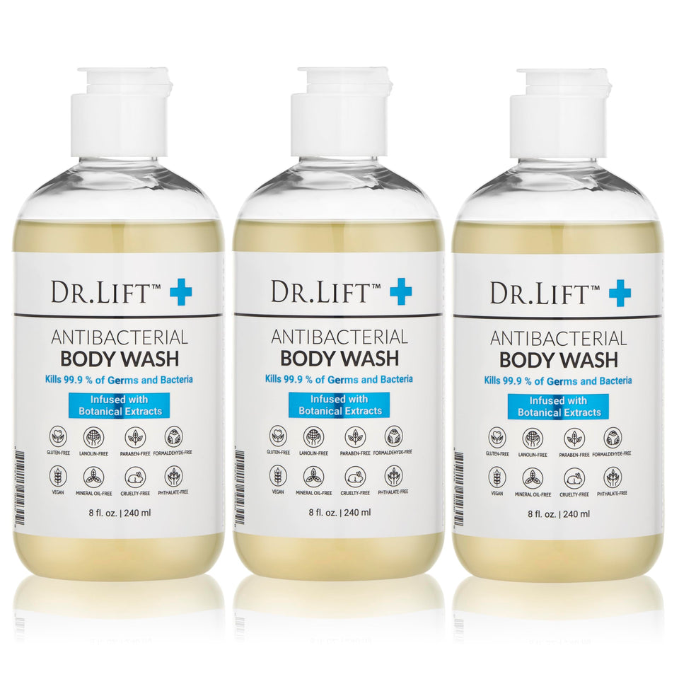 DR. LIFT front packaging three 8 oz bottles, convenient multi-pack benefit