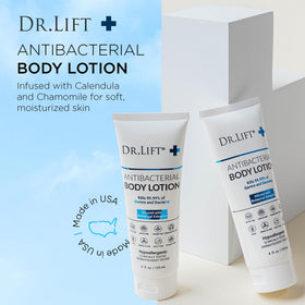 DR. LIFT label close-up showing vitamins, clean ingredients, and claims