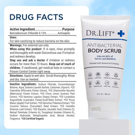 DR. LIFT scrub lathering in a shower showing in-routine use