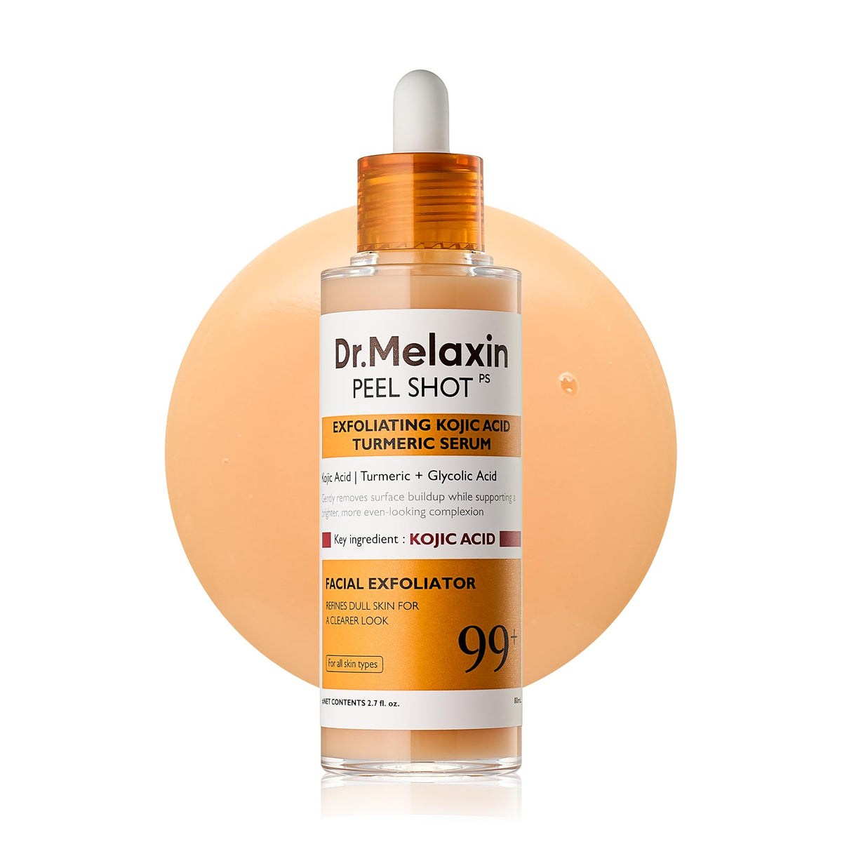 Dr.Melaxin front bottle showing sleek ampoule and brand for clearer skin